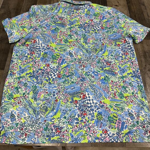 Lilly Pulitzer Southern Tide Ryder Polo Shirt Mens XXL Colorful Bright - Picture 6 of 12